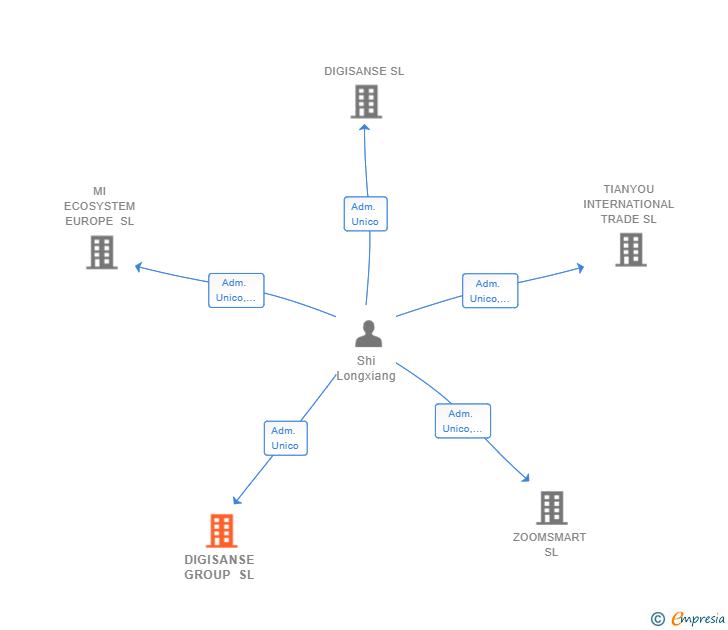 Vinculaciones societarias de DIGISANSE GROUP SL