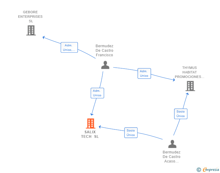 Vinculaciones societarias de SALIX TECH SL