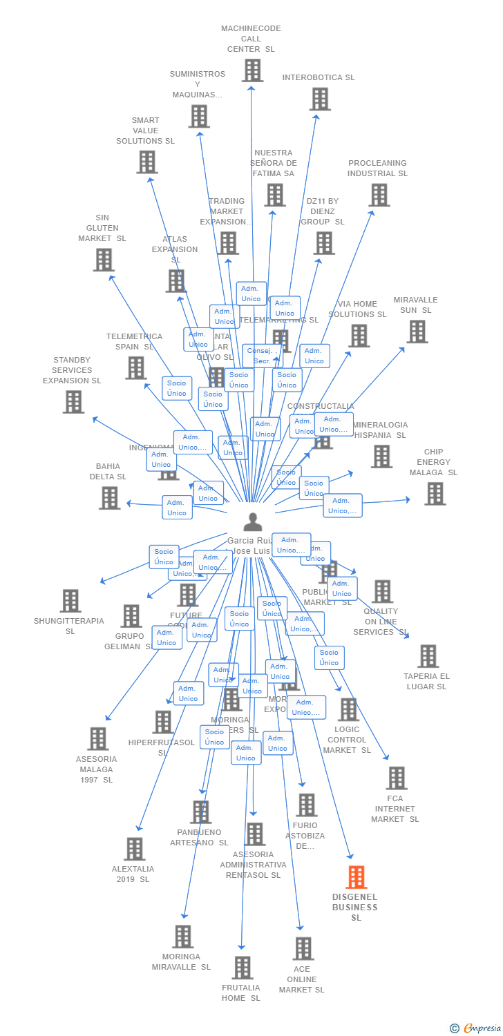 Vinculaciones societarias de DISGENEL BUSINESS SL