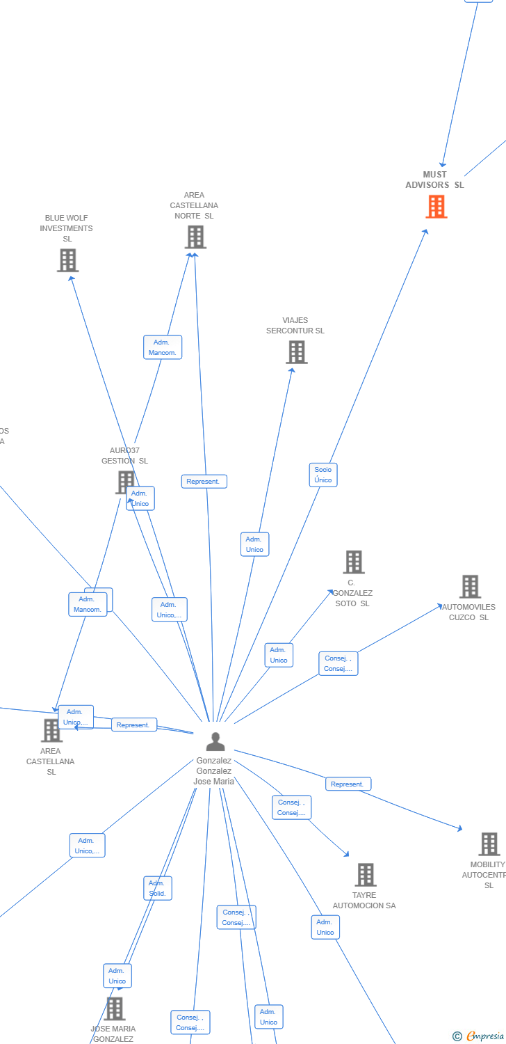 Vinculaciones societarias de MUST ADVISORS SL