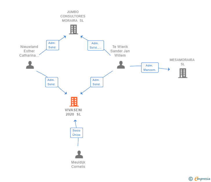 Vinculaciones societarias de VIVASENI 2020 SL