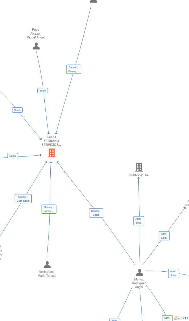 Vinculaciones societarias de COBO SERRANO SERVICIOS LEGALES SLP