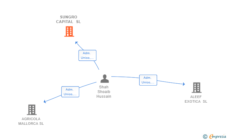 Vinculaciones societarias de SUNGRO CAPITAL SL