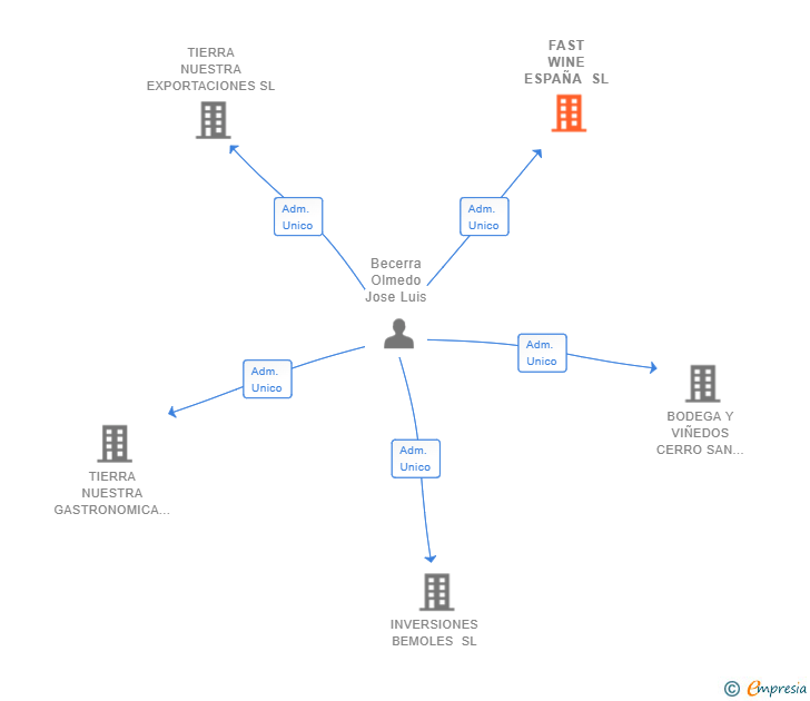 Vinculaciones societarias de FAST WINE ESPAÑA SL