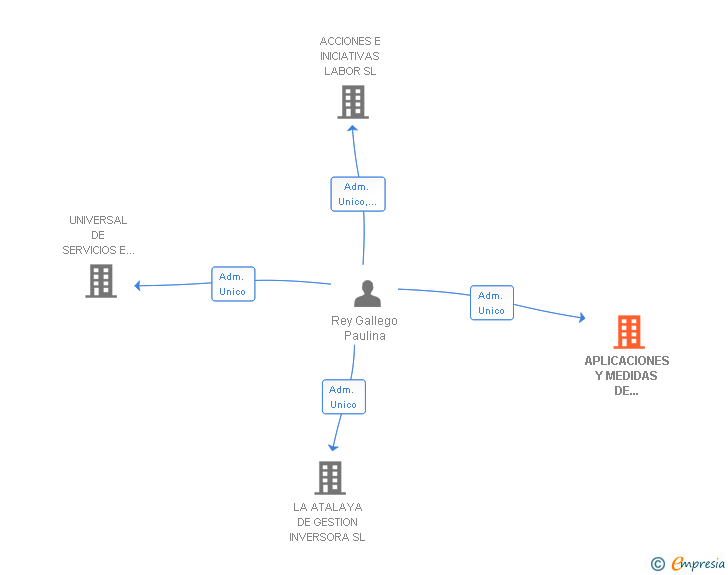 Vinculaciones societarias de APLICACIONES Y MEDIDAS DE PREVENCION SL