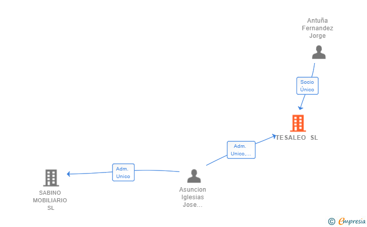 Vinculaciones societarias de TESALEO SL
