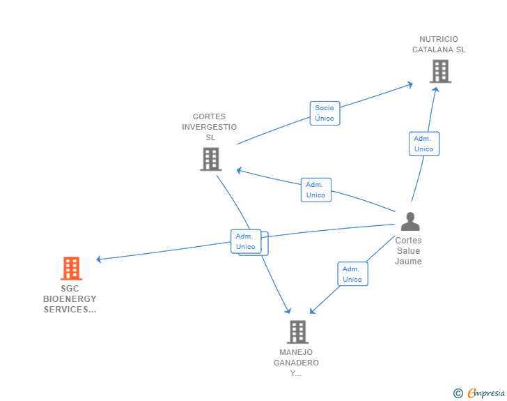 Vinculaciones societarias de SGC BIOENERGY SERVICES 2021 SL