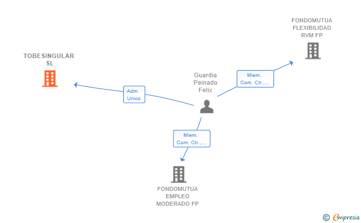 Vinculaciones societarias de TOBESINGULAR SL