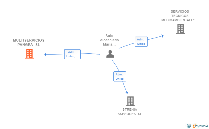 Vinculaciones societarias de MULTISERVICIOS PANGEA SL