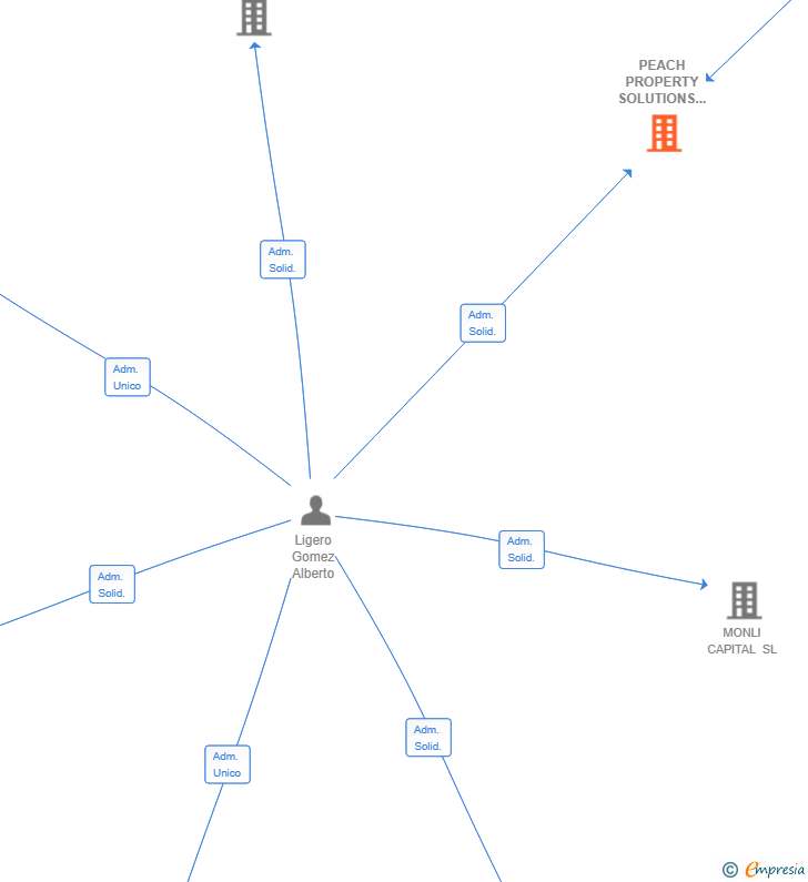 Vinculaciones societarias de PEACH PROPERTY SOLUTIONS SL