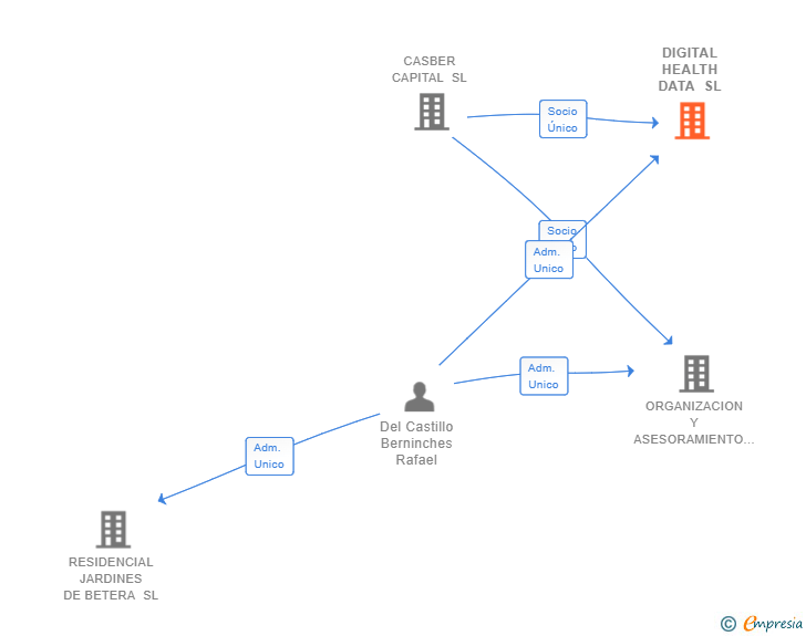 Vinculaciones societarias de DIGITAL HEALTH DATA SL