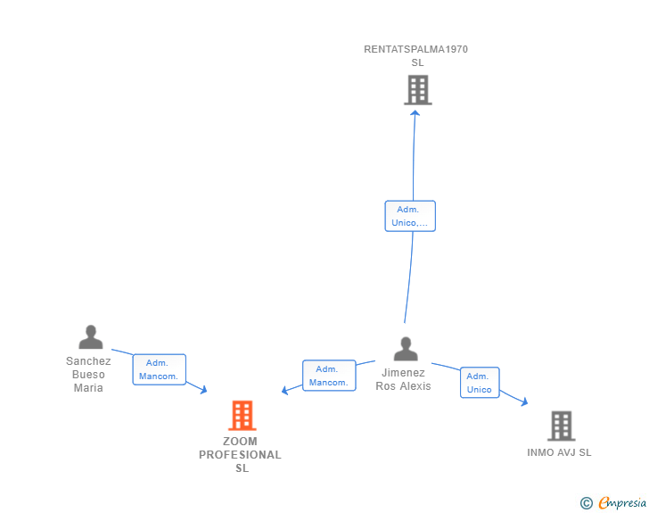 Vinculaciones societarias de ZOOM PROFESIONAL SL