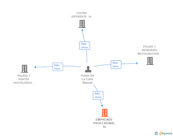 Vinculaciones societarias de EMPRENDE PROFESIONAL SL