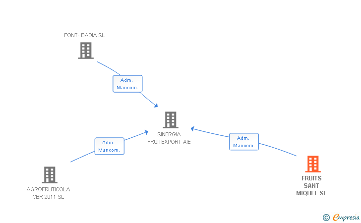Vinculaciones societarias de LA COMA FRUITS SM SL
