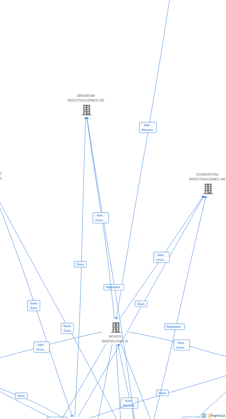 Vinculaciones societarias de CORYNACTIS INVESTIGACIONES AIE