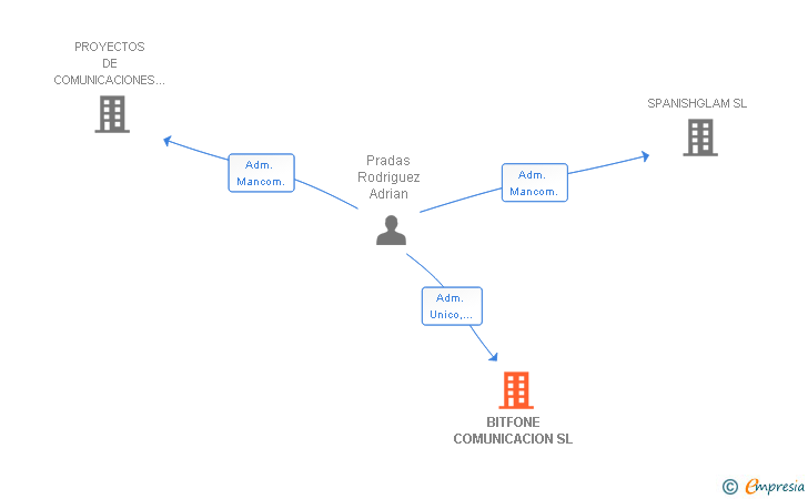 Vinculaciones societarias de BITFONE COMUNICACION SL