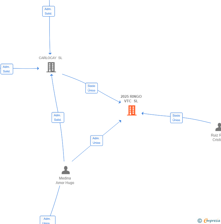 Vinculaciones societarias de 2025 RINGO VTC SL