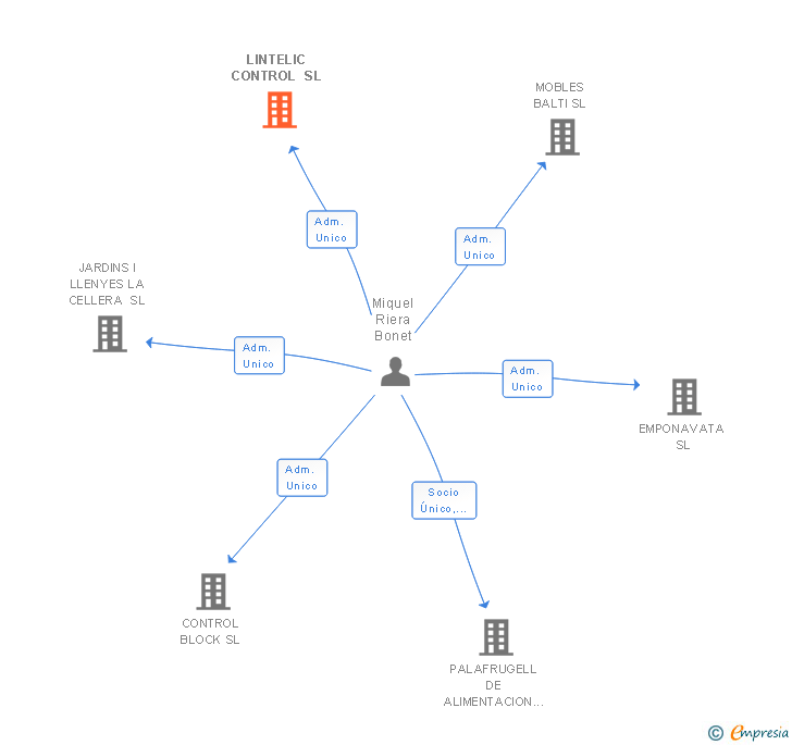 Vinculaciones societarias de LINTELIC CONTROL SL