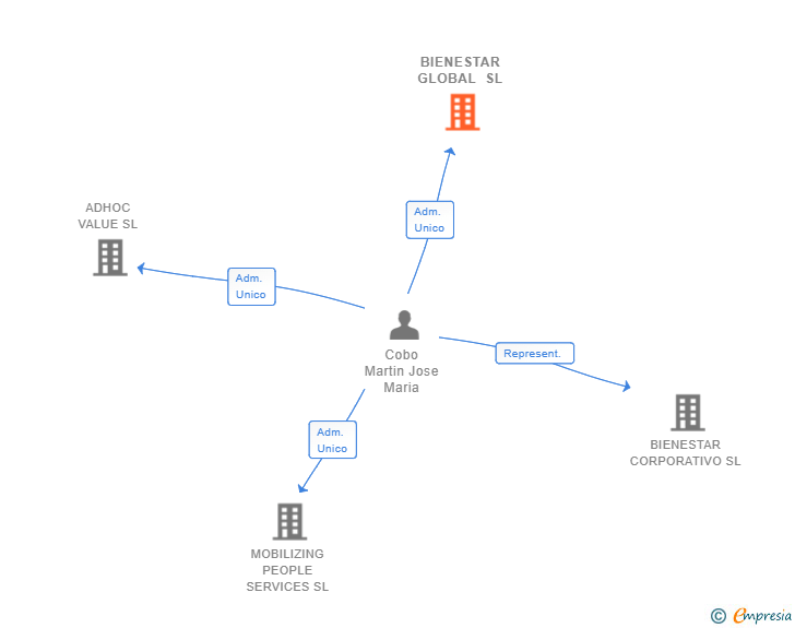 Vinculaciones societarias de BIENESTAR GLOBAL SL