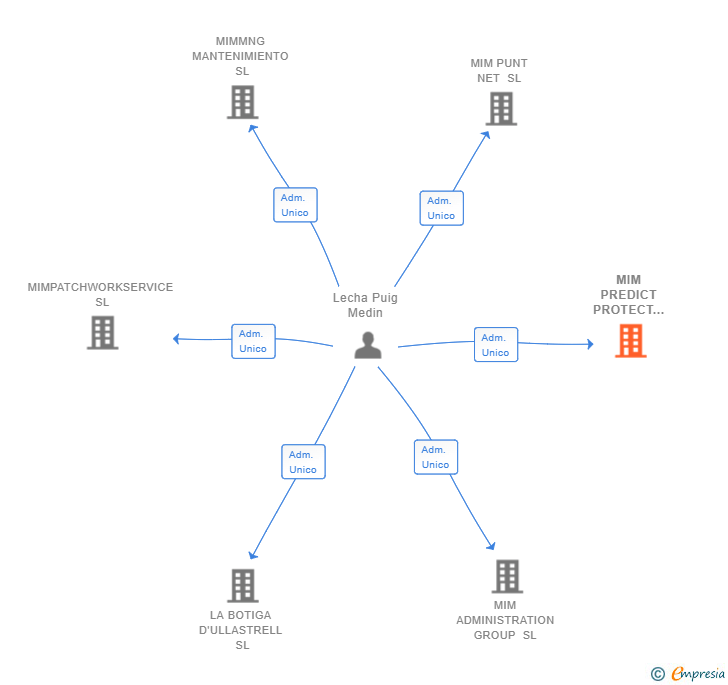 Vinculaciones societarias de MIM PREDICT PROTECT PREVENT SL