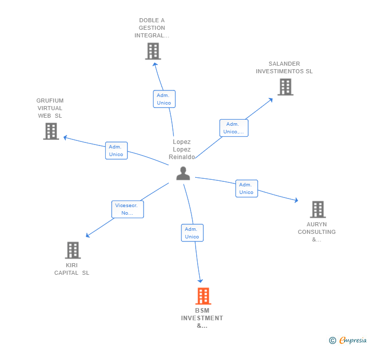 Vinculaciones societarias de BSM INVESTMENT & CONSULTING SL