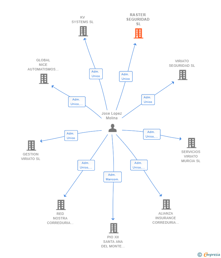 Vinculaciones societarias de RASTER SEGURIDAD SL