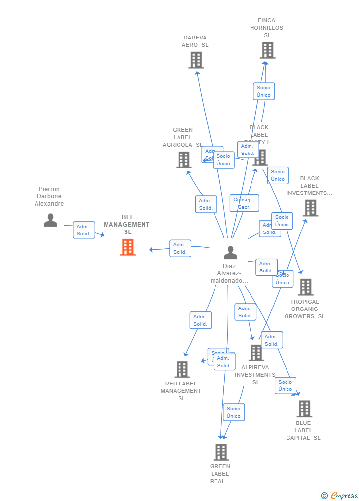 Vinculaciones societarias de BLI MANAGEMENT SL