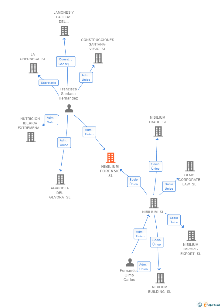 Vinculaciones societarias de NIBILIUM FORENSIC SL