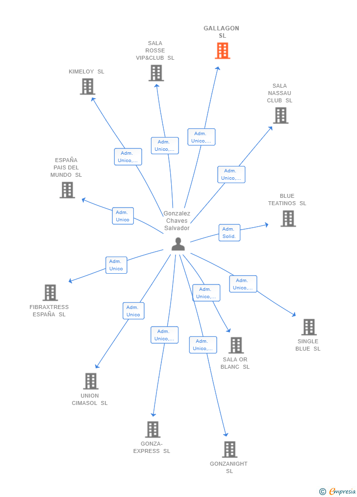 Vinculaciones societarias de GALLAGON SL
