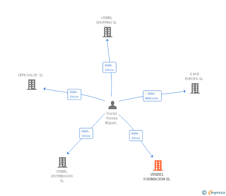 Vinculaciones societarias de VISIBEL FORMACION SL