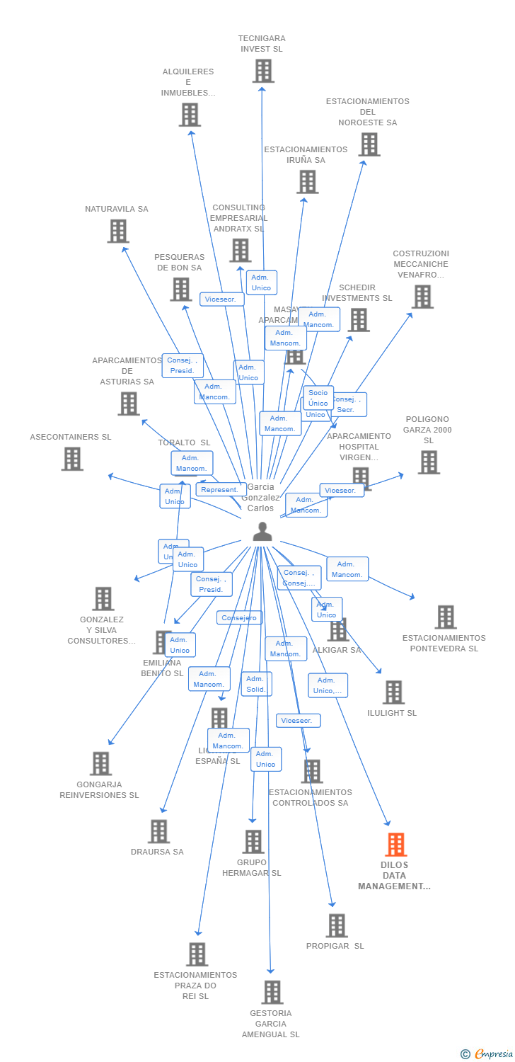 Vinculaciones societarias de DILOS DATA MANAGEMENT SL