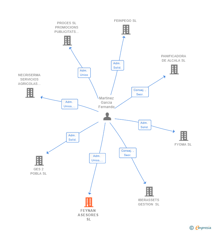 Vinculaciones societarias de FEYNAN ASESORES SL
