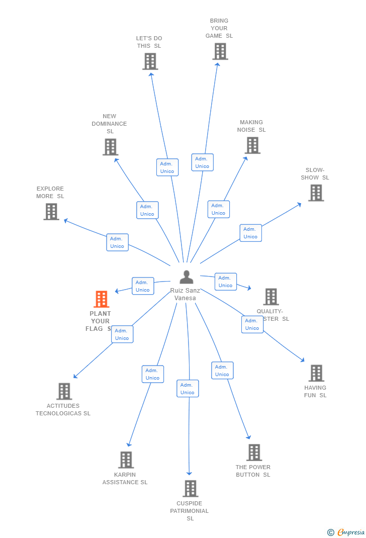 Vinculaciones societarias de PLANT YOUR FLAG SL