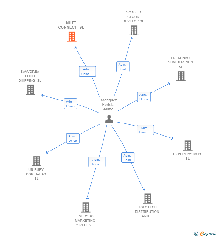Vinculaciones societarias de NUTT CONNECT SL
