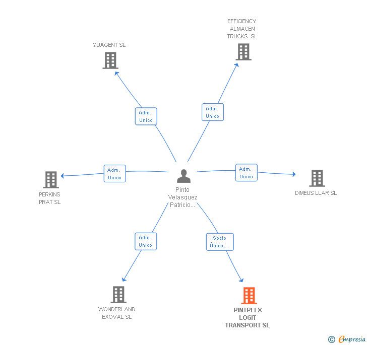 Vinculaciones societarias de PINTPLEX LOGIT TRANSPORT SL