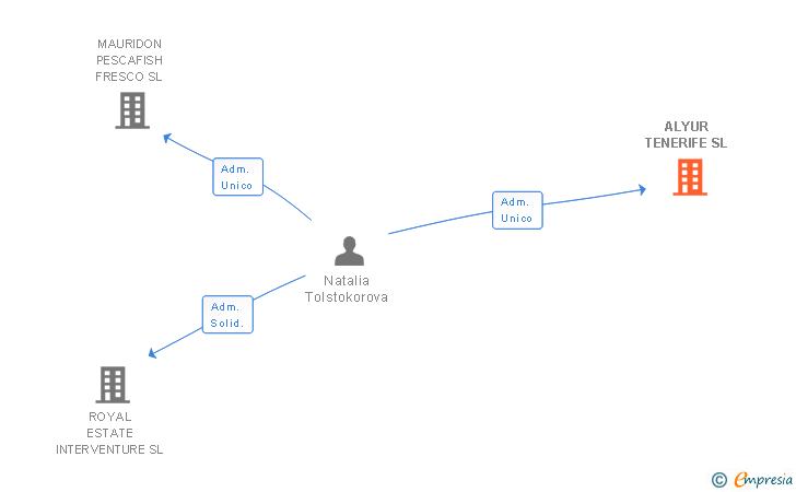 Vinculaciones societarias de ALYUR TENERIFE SL
