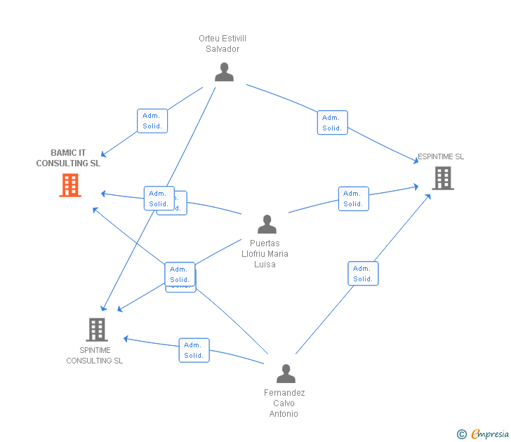 Vinculaciones societarias de BAMIC IT CONSULTING SL (EXTINGUIDA)