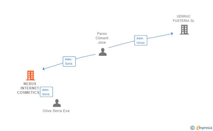 Vinculaciones societarias de NEXUS INTERNET COSMETICS SERVICES SL