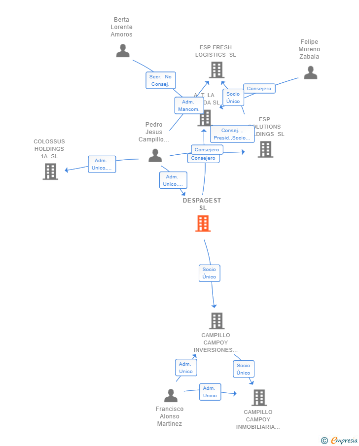 Vinculaciones societarias de DESPAGEST SL