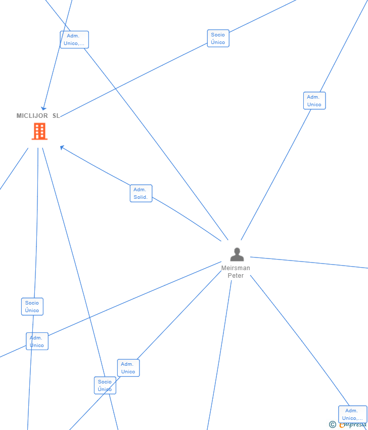Vinculaciones societarias de MICLIJOR SL