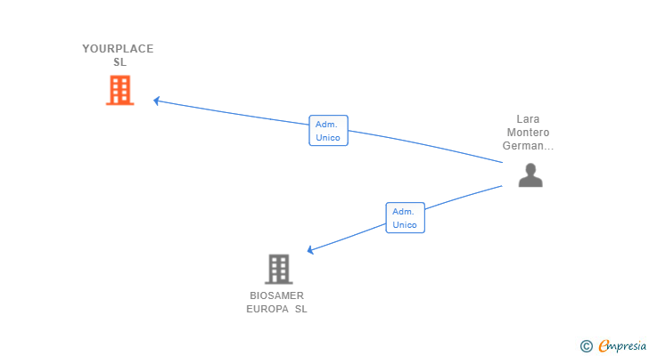 Vinculaciones societarias de YOURPLACE SL