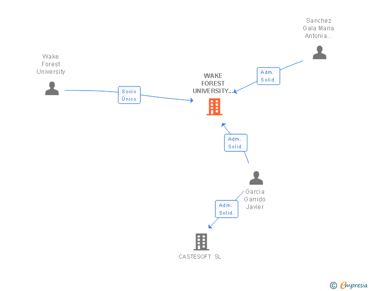 Vinculaciones societarias de WAKE FOREST UNIVERSITY SPAIN SL