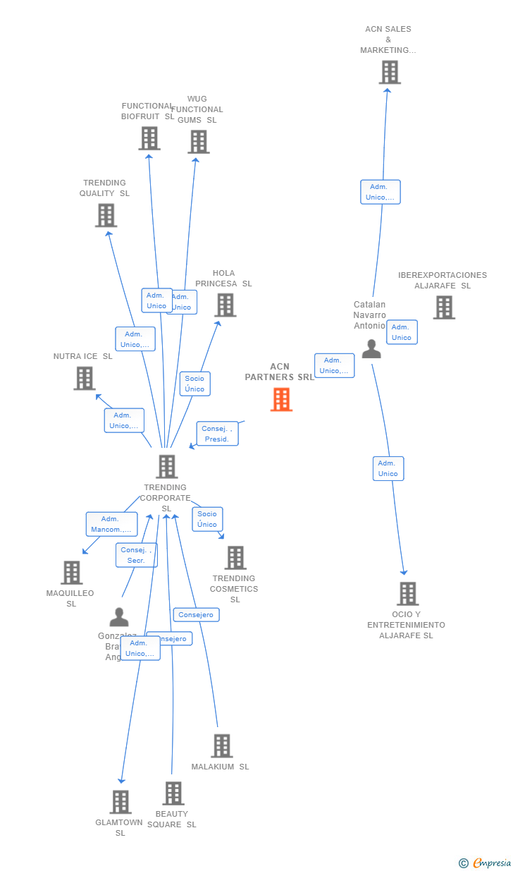 Vinculaciones societarias de ACN PARTNERS SRL