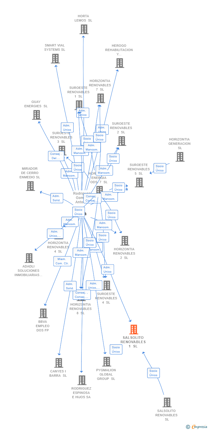 Vinculaciones societarias de SALSOLITO RENOVABLES 1 SL
