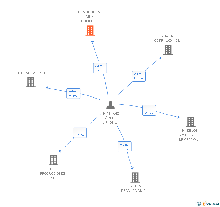 Vinculaciones societarias de RESOURCES AND PROFIT IMPROVEMENT SL
