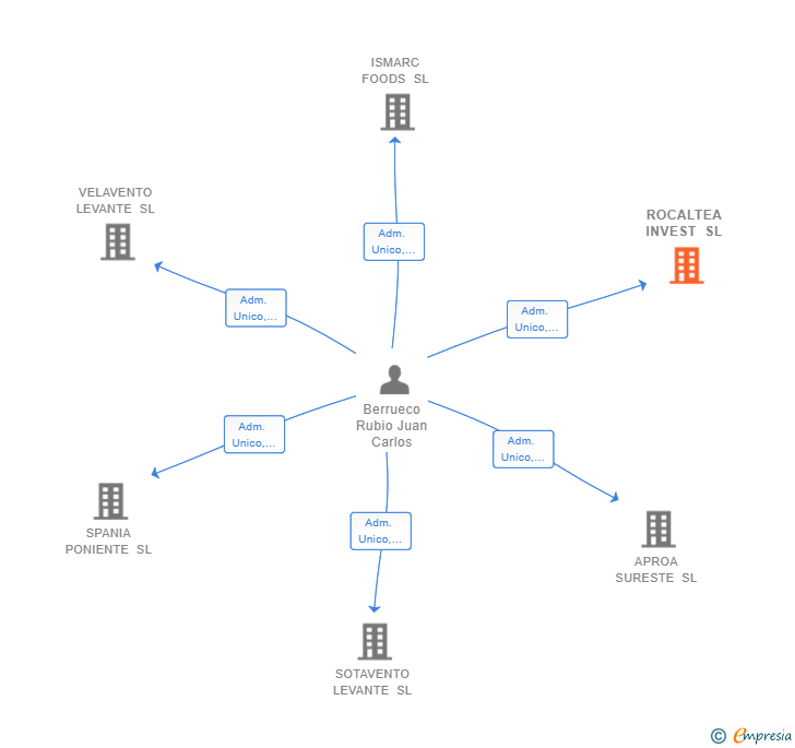 Vinculaciones societarias de ROCALTEA INVEST SL