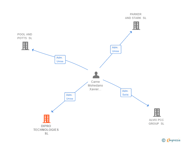 Vinculaciones societarias de DIPRO TECHNOLOGIES SL