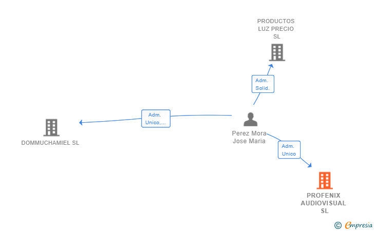 Vinculaciones societarias de PROFENIX AUDIOVISUAL SL