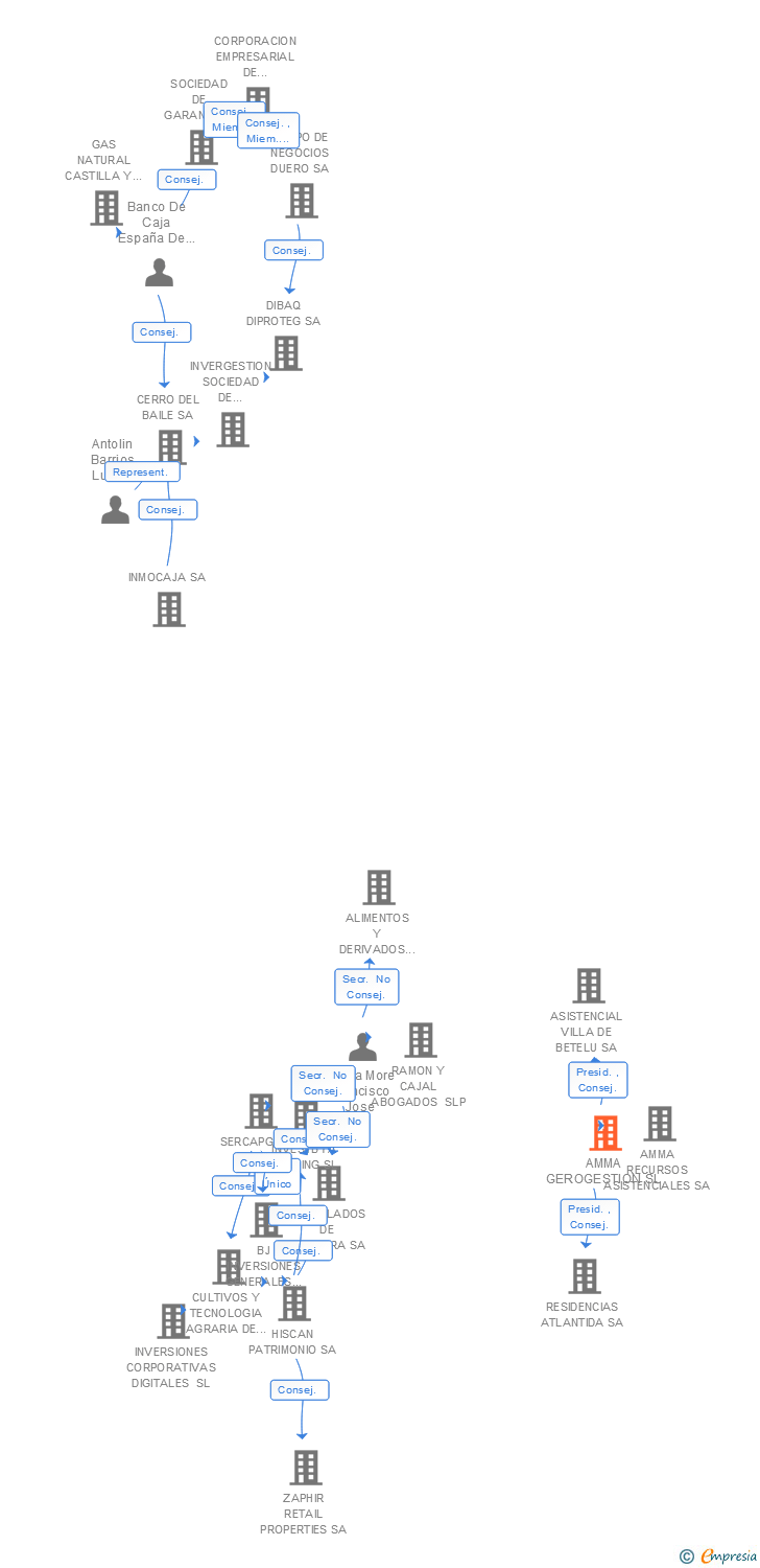 Vinculaciones societarias de AMMA GEROGESTION SL
