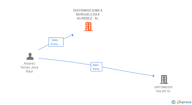 Vinculaciones societarias de DISTRIBUCIONES BURGALESAS ALVAREZ SL (EXTINGUIDA)